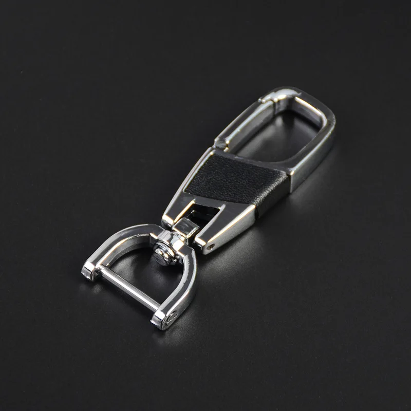 Классический Кожаный Автомобильный брелок с логотипом на заказ, подвеска на талию, мужской брелок для ключей в деловом стиле