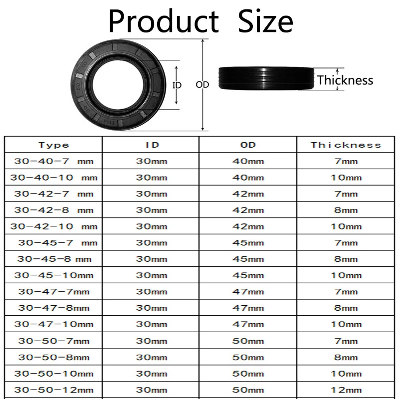 2 шт. TG4 скелет сальник NBR резиновое уплотнение радиальные вал уплотнительные кольца ID 30*40/42/45/47/50/52/55/56/60/62*7/8/10/12 мм