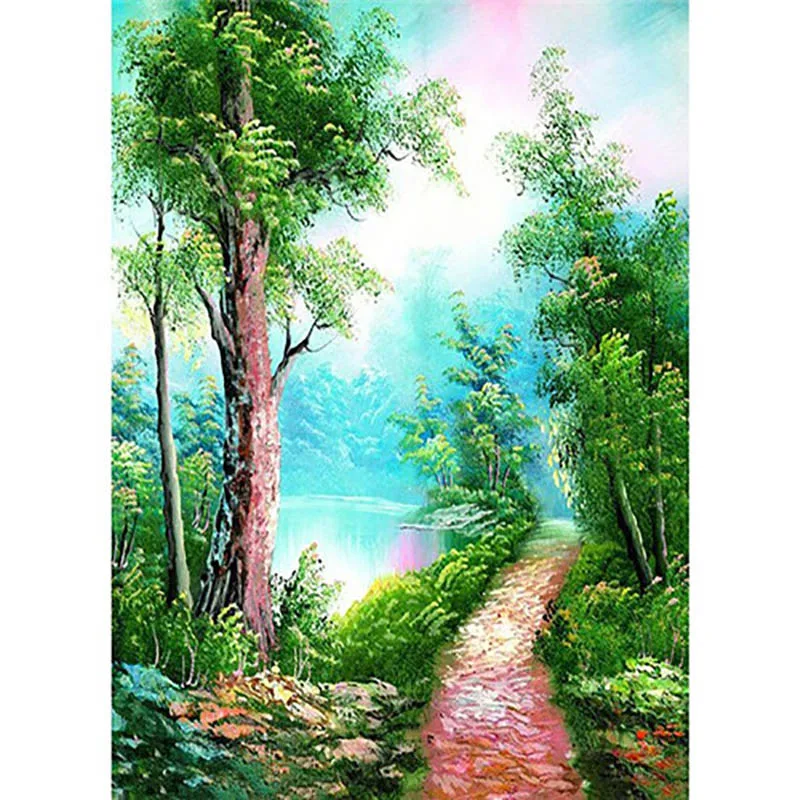 painting by number11 Пейзаж живопись по номерам краски по номерам для взрослых DIY Раскраска по номерам масляные пронумерованные картины водопад - Цвет: painting by number11