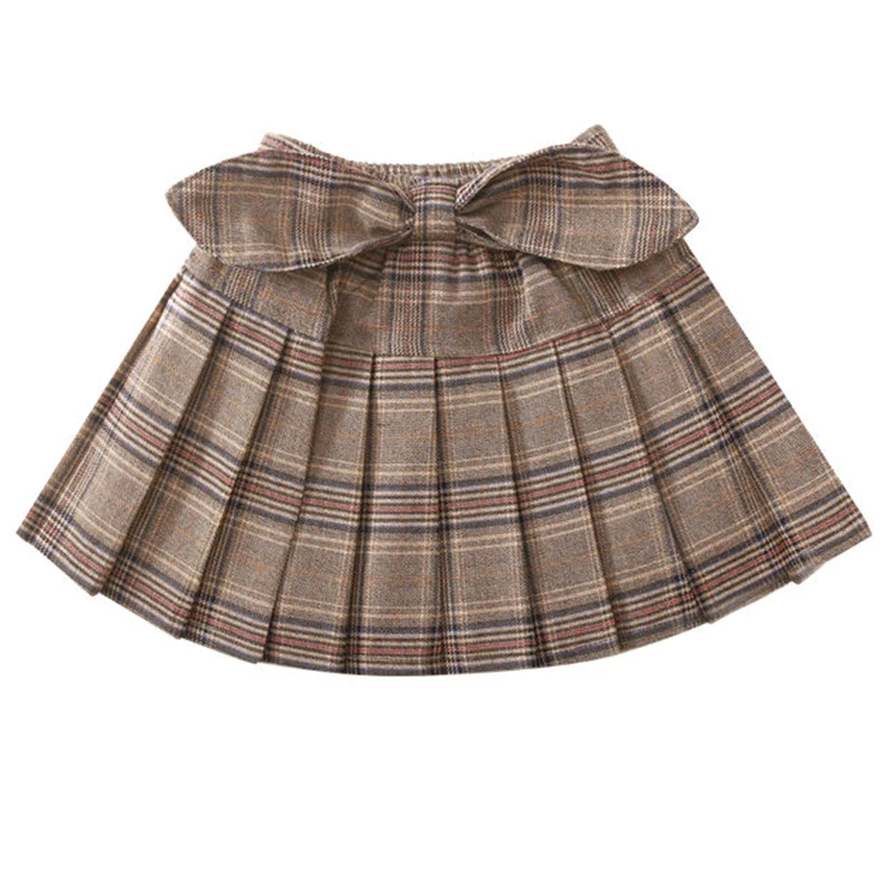 Весенне-осенняя клетчатая юбка для маленьких девочек модные детские шорты с эластичной резинкой на талии детские юбки для девочек от 2 до 6 лет