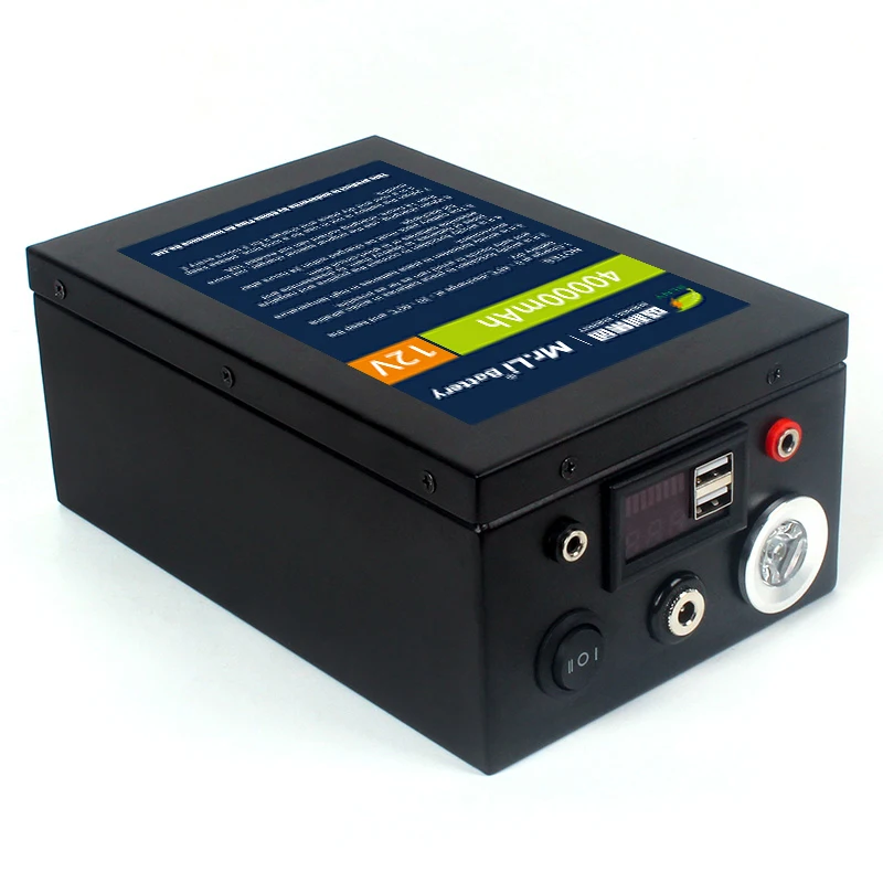 MR.Li 12V 40Ah 18650 battery ternary lithium battery pack with BMS and LED indicator