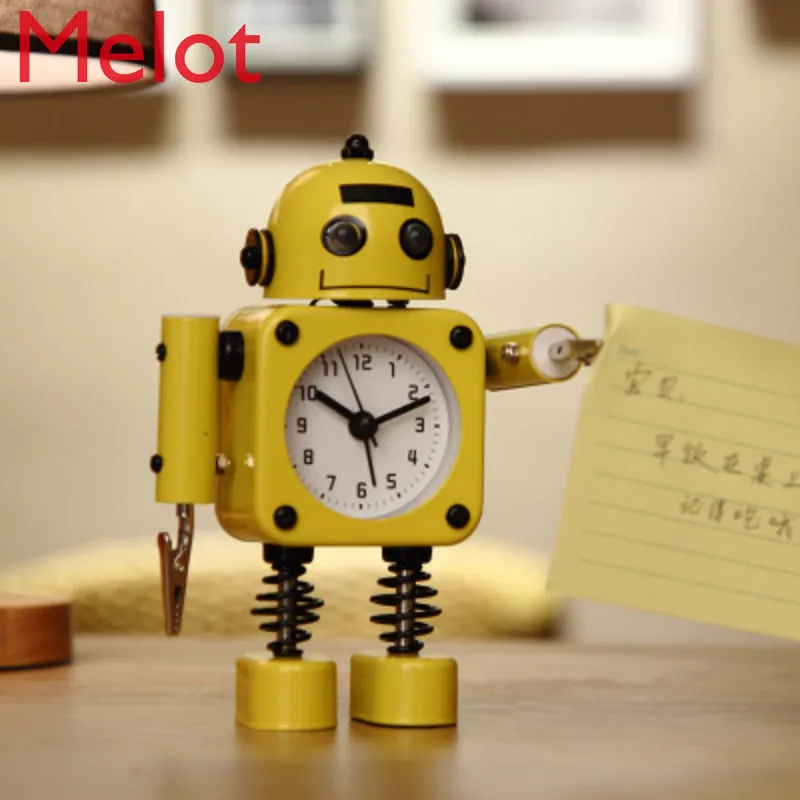 

Часы-Будильник Детские Мультяшные прикроватные с роботом