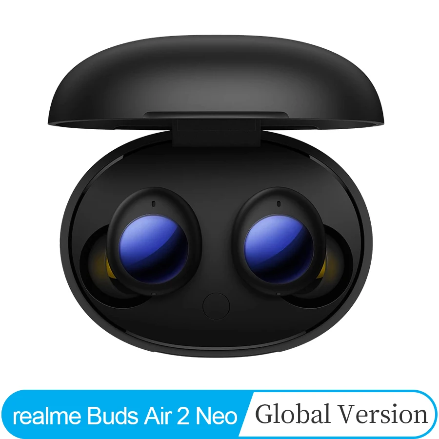 realme Buds Air 2 Neo RMA2008 Earphone ANC 28 Hours of  Playtime And Fast Charge Headphone bluetooth over ear headphones Earphones & Headphones