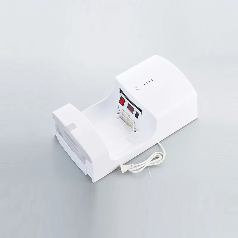 1400W Hotel High-speed Hand Dryer Automatic Hand Dryer Wall-mounted Baking Machine with Base Dryer White