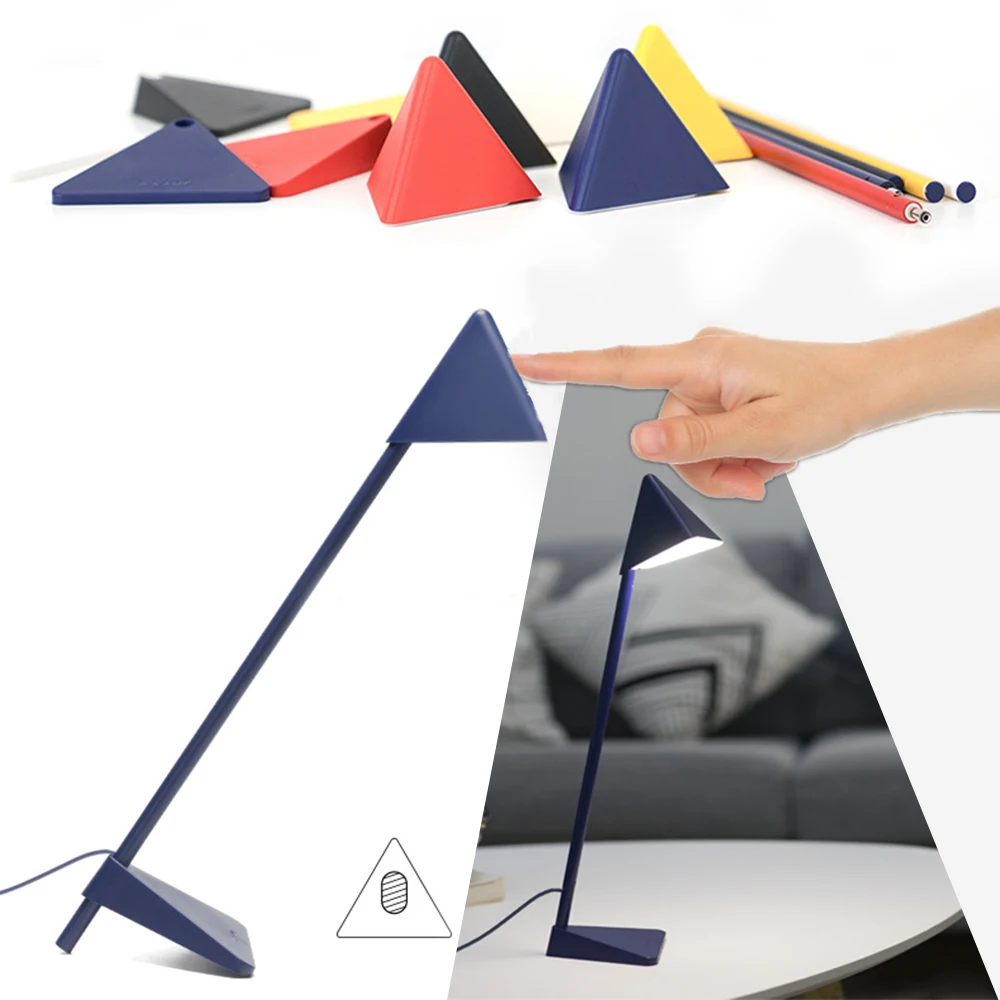

Nordic Style USB Charging Triangle LED Desk Lamp Delta Bedside Touch Night Light Table Lamps Different Combinations Study Lamp
