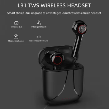 

Bluetooth Headset Wireless Earphones Noise Cancelling Handsfree Headphones Hi-Fi Earbuds TWS Earpiece Sports Headset For iPhone