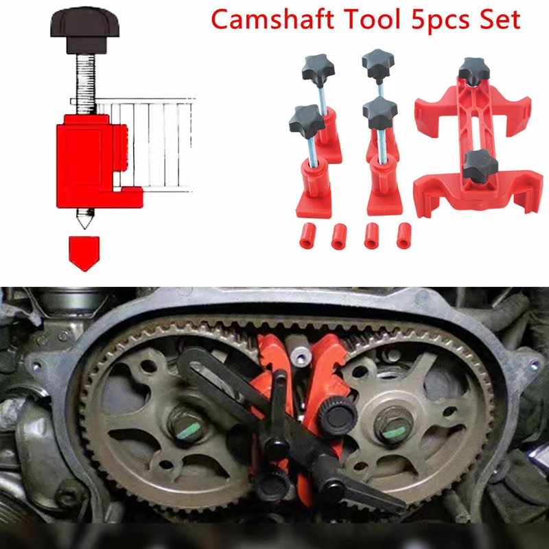 

Equipment Cam Lock Tools Single Camshaft Holder Timing Pulley Fixing Red Accessory Universal Practical Portable