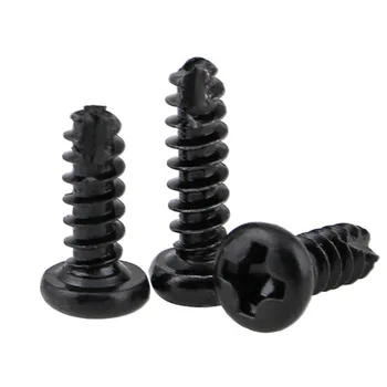 

GuHua Black Cross Pan Head Cutting Tail Self Tapping Smail Screw PT Phillip's Round Head Self Drilling Screw M2M2.3M2.6M3 500pcs