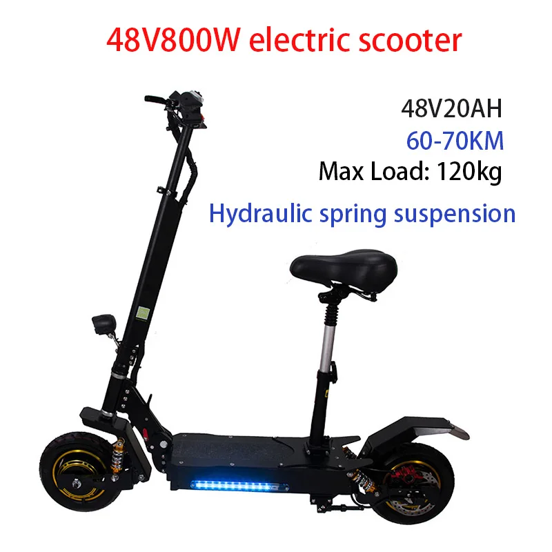 800W 48V20AH 10 дюймов 800 Вт Электрический скутер на дальние расстояния 85 км 48V Батарея Электрический мотор для взрослых складной скутер электрический Patinete Electrico - Цвет: 800W 48V20AH