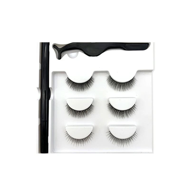 

3D Magneet Eyeliner Valse Wimper Set Waterdichte False Eyelashes Magnet Kits Cosmetics Tools TSLM2