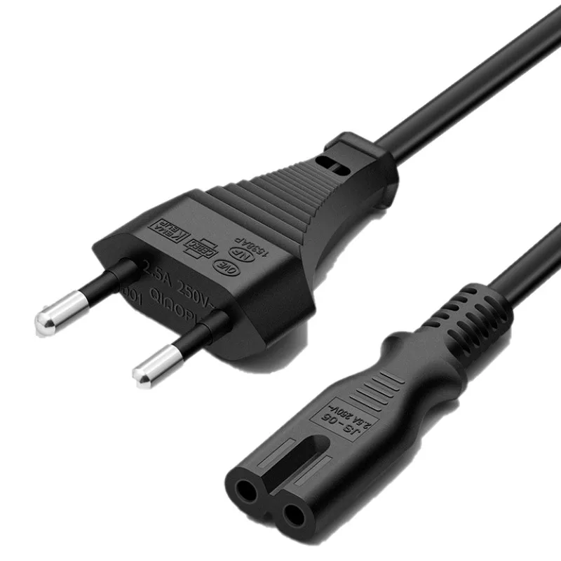 1 шт. 0 6 м 5 2ft-Prong Pin AC EU Мощность кабель Высокое качество многожильный провод шнур