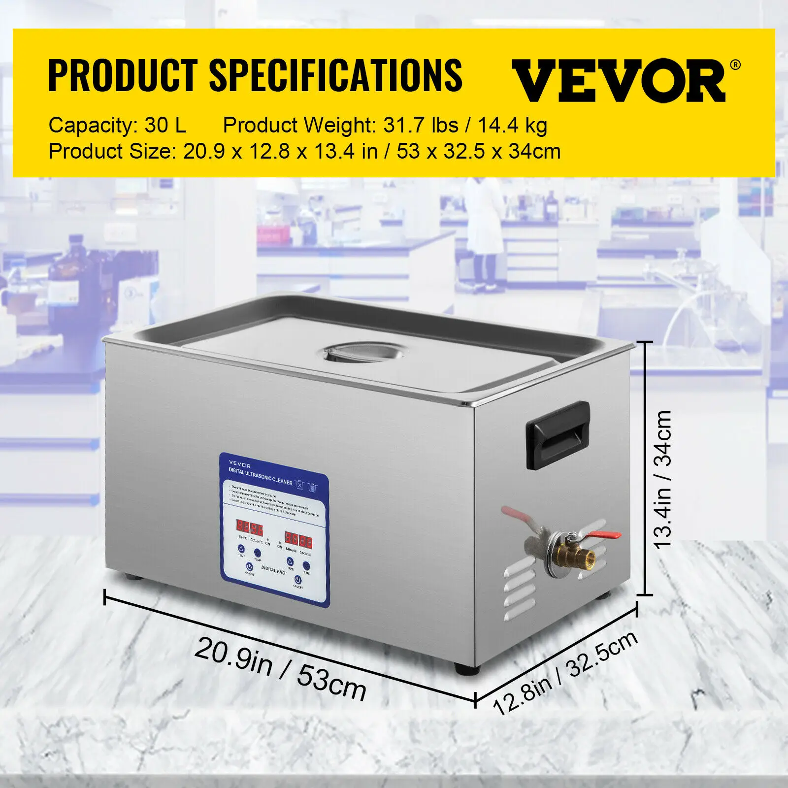 VEVOR-2L 3L 6L 10L 15L 22L 30L 초음파 세척기, 316 스테인레스 스틸 미니 레이브 식기, 휴대용 세탁기, 가전 제품