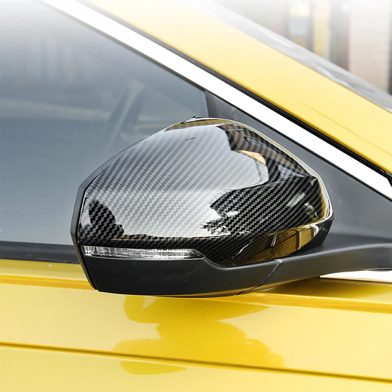 Подходит для Volkswagen Polo Mk6 Virtus Sedan- ABS автомобильный внешний зеркальный чехол заднего вида с блестками автомобильные наклейки автомобильные аксессуары