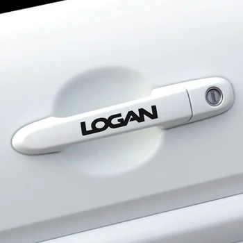 

4PCS For Renault Dacia Logan Auto Decor Car Door Handle Sticker Vinyl Captivation Reflective Car Stickers And Decals Accessories