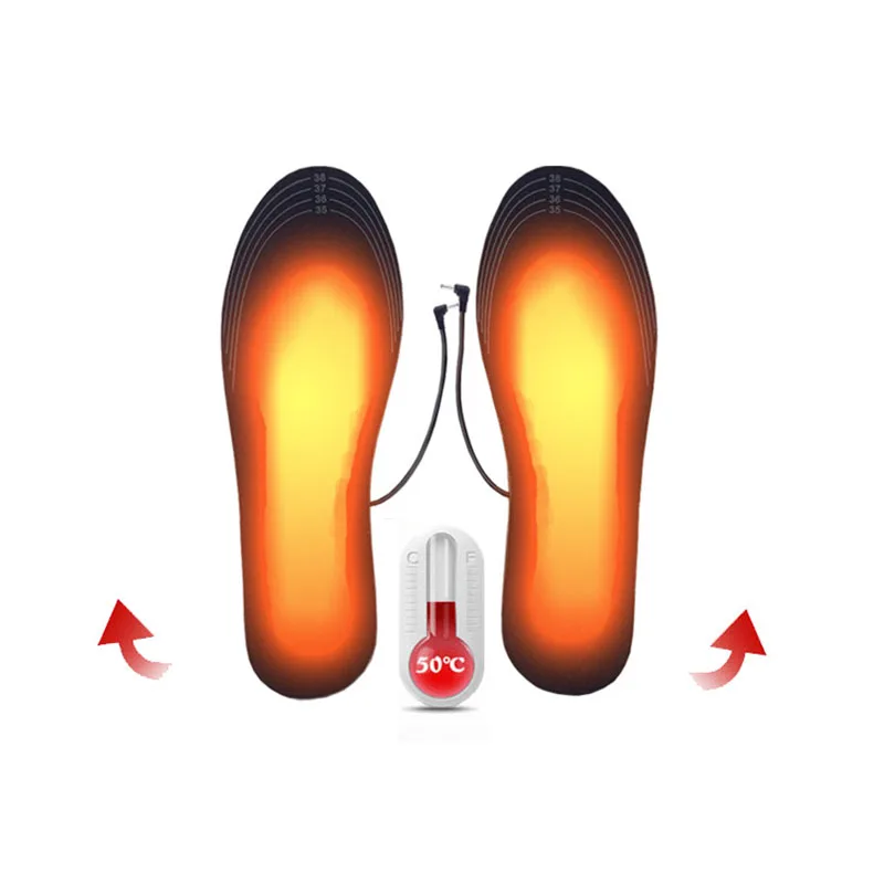 Black Heated Woman Insoles Electric Keep Feet Boots Warm Socks Charging Warming Heating Rechargeable