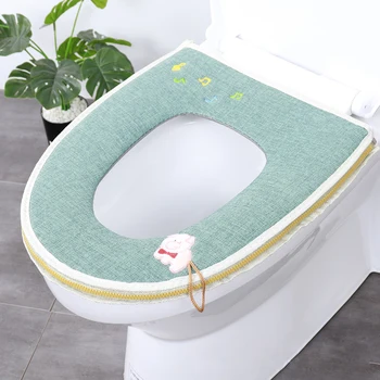 

Universal Toilet Seat Cover Zipper Toilet Cushion Wc Accessories Home Decoration Cloth Mat for Toilet Perfume Masculino