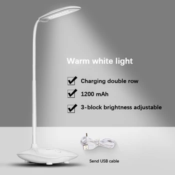 

Rechargeable Small Table Lamp USB Charging Table Lamp Student Charging LED Three-block Touch Rechargeable Dual-use Desk Light