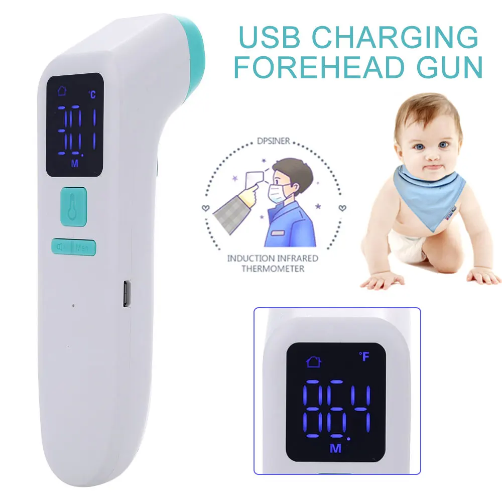 

New Baby Forehead Ear Thermometer Infrared Digital LCD Body Measurement Kids Adult Fever IR Children Non-Contact Termometro