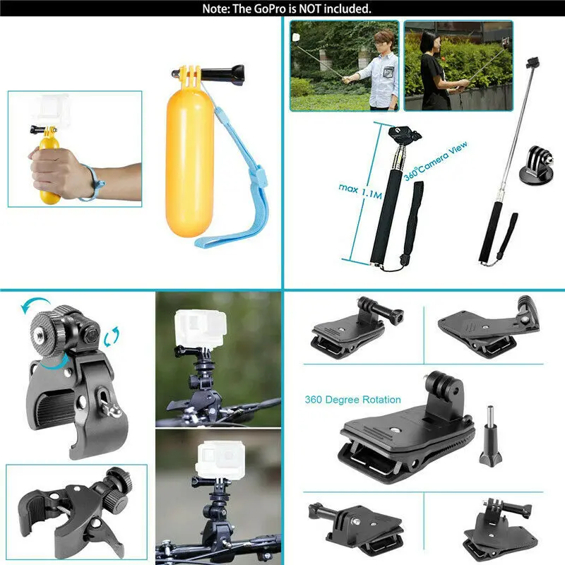 58-in-1 Action Камера аксессуары наборы набор для GoPro HERO 1/2/3/3+/4 Штатив Комплект 3E23