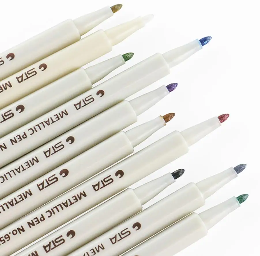 1 Pack Metallic Marker Pen 1MM Decor Paint Pen Colored for DIY Photo Album Drawing,Coloring Book,No Duplicated