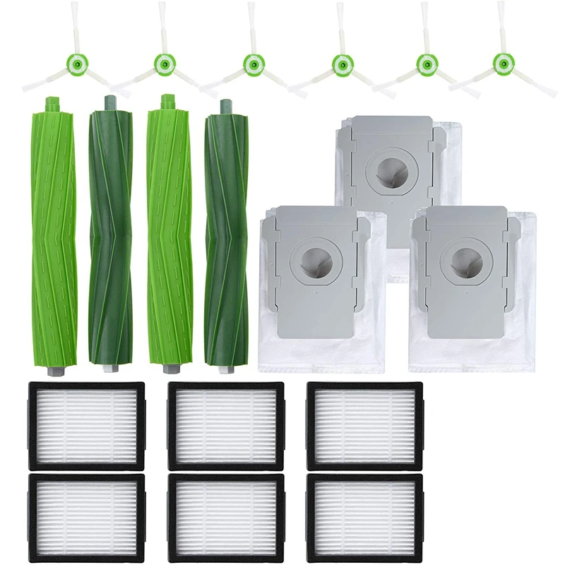 

New Hot Replacement Accessories Kit Compatible for IRobot Roomba I Series I7 I7+ I7 Plus Robotics 3 Dirty Disposal Bag,6 Filter,