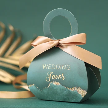 

10pcs Creative Candy Gift Box Wedding Favor Chocolate Sugar Bake Package Box Wedding Party Sypplies Decoration Boxes with Ribbon