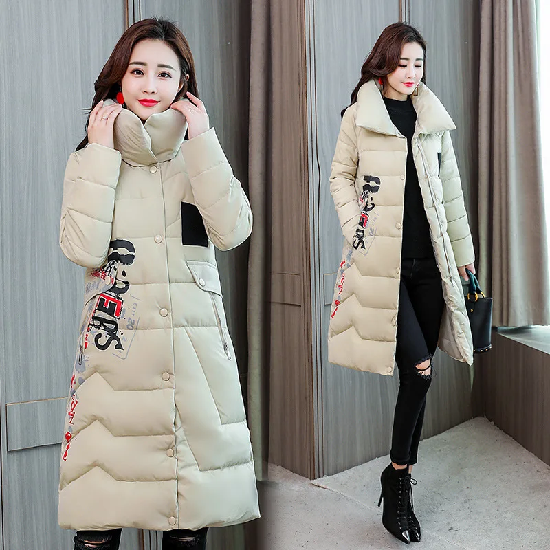 

Women's Small Cotton-Padded Jacket Thin Mid-length Cotton-padded Jacket 2019 Winter Korean-style Deft Online Celebrity Style Coa