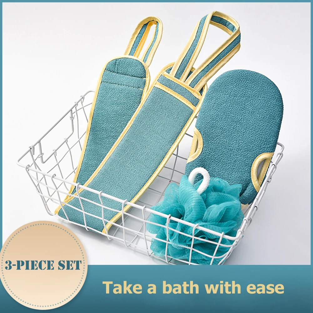 3pcssetExfoliatingWashclothGlovesBodyCleaningSoftBrushHome
