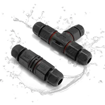 

10pcs Waterproof Connector IP68 I T Shape 2 pin 3pin Cable Wire Electrical Terminal Adapter Quick Connect Waterproof Connector