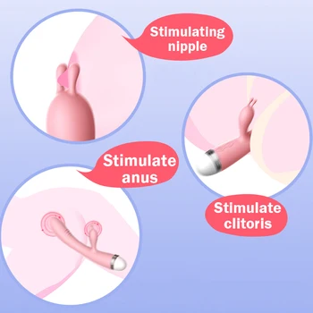 Rabbit Vibrator 10 modes G Spot Vagina Shocker Sex Product USB Rechargeable Female Masturbation Dildo Vibrator Sex Toy for woman 2