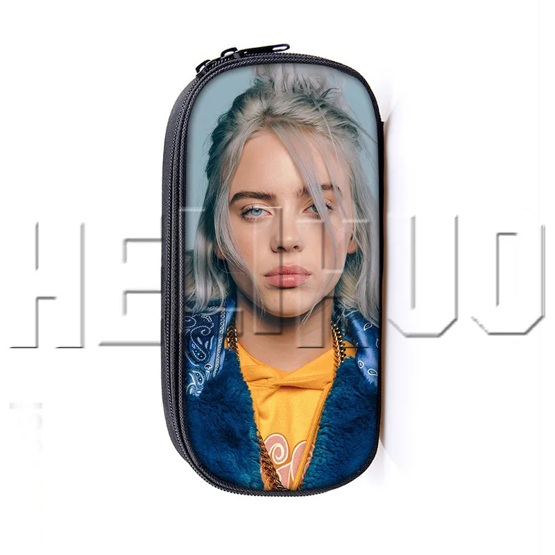Billie Eilish чехол для карандашей, косметичка, чехол для женщин, сумки для макияжа, Подростковая ручка для девочек, коробка Bille Elish Singers, школьные принадлежности