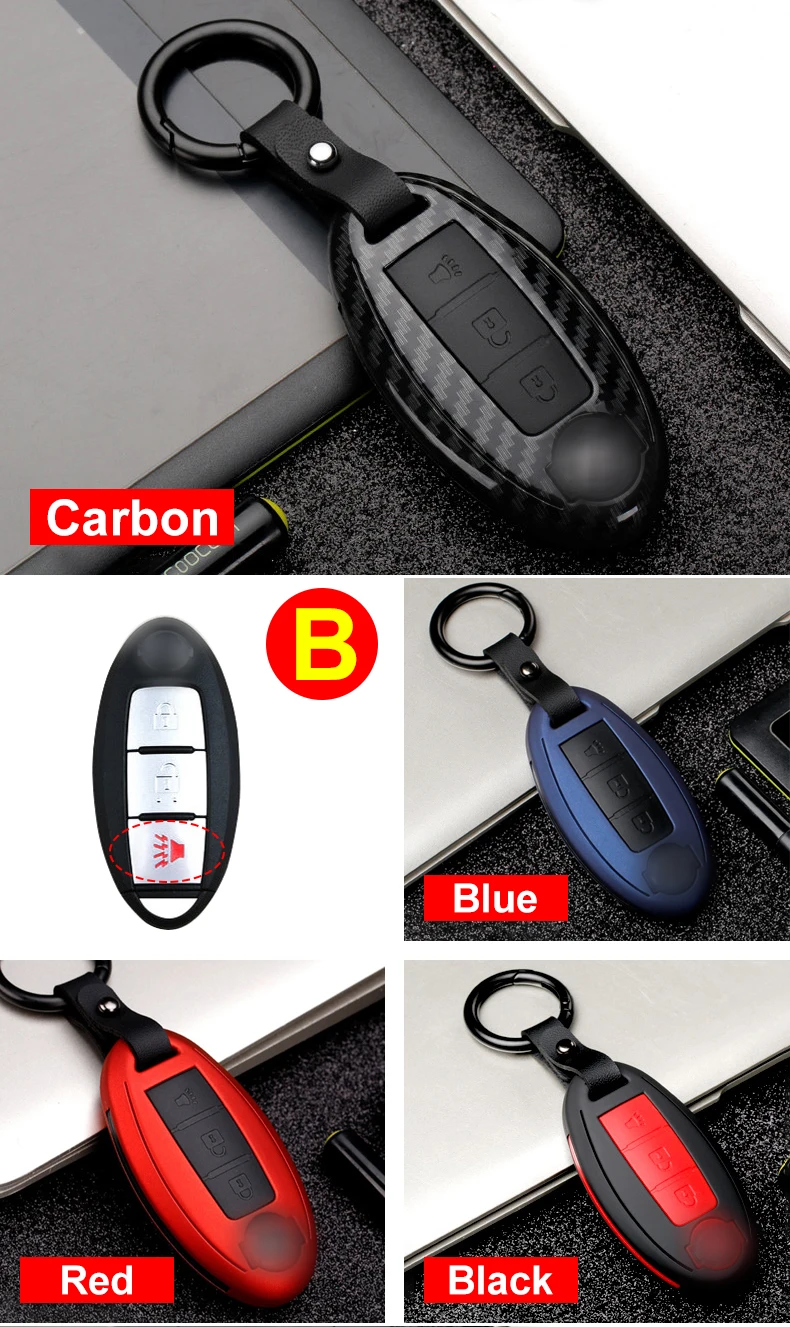 Cover chiave telecomando per Nissan Rogue XTrail T32 T31 Qashqai J11 J10 dà i colpi Tiida Pathfinder Murano Juke - H6dadf8fd48eb4f0ba3e4925eb0c9fa134