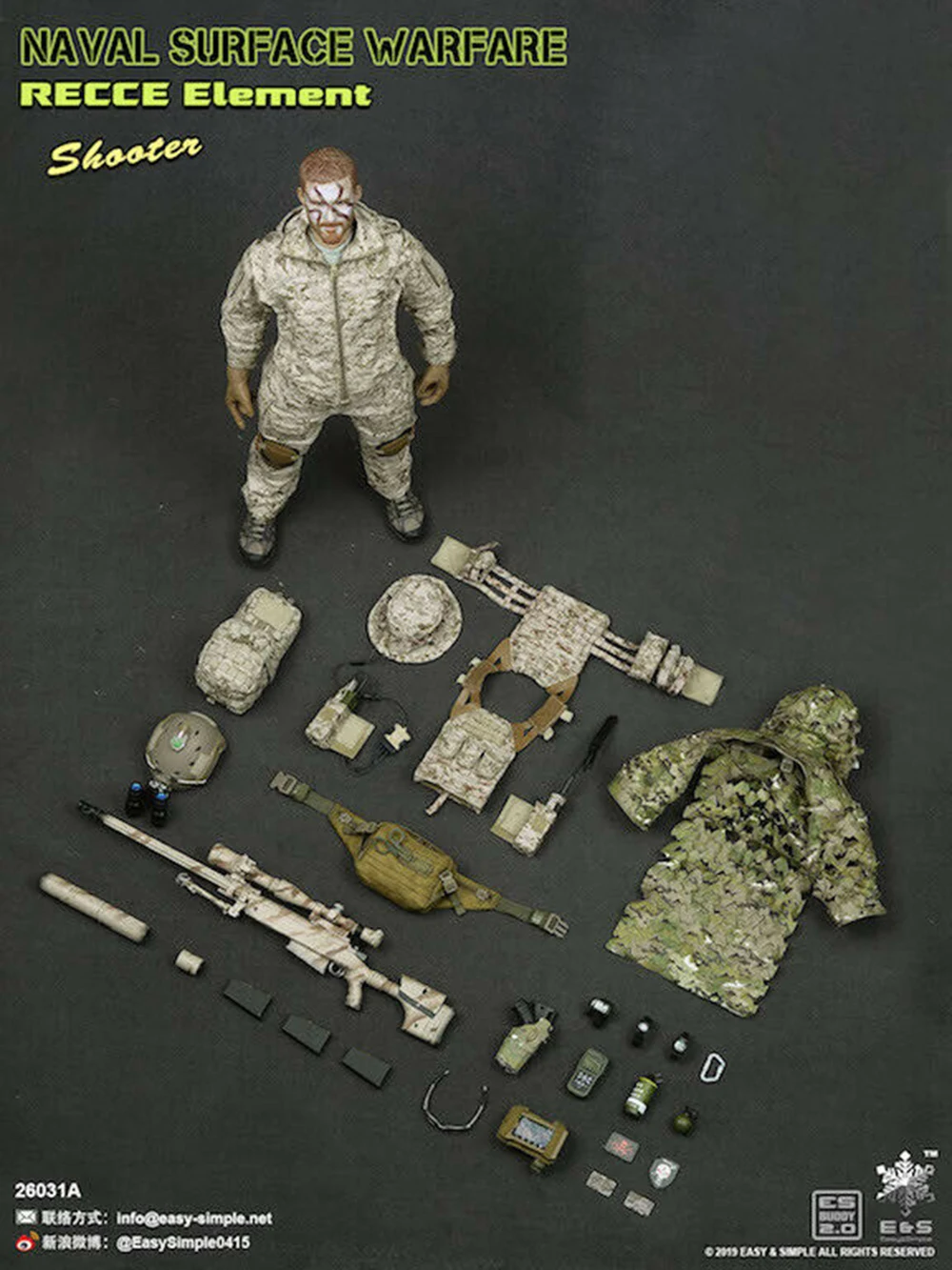 1/6 шкала для коллекции Easy& Simple ES 26031A военно-морская поверхность войны RECCE команда стрелок модель с фигурой тела