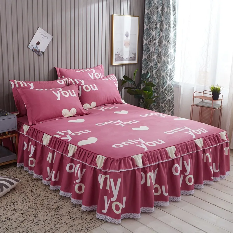 Dreampatar современное здоровье 1 шт. двойная односпальная комфортная кровать модный кружевной высококачественный чехол для кровати с той же наволочкой BY233A - Цвет: colour 11