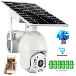 4g wifi câmera solar de baixa potência dupla áudio voz intrusão alarme cameras1080p hd painel solar monitoramento ao ar livre câmera à prova dwaterproof água