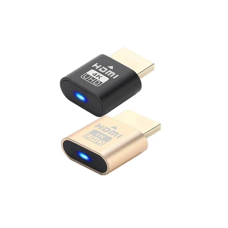 HDMI-совместимый адаптер виртуального дисплея со светодиодной инструкцией 4K муляж