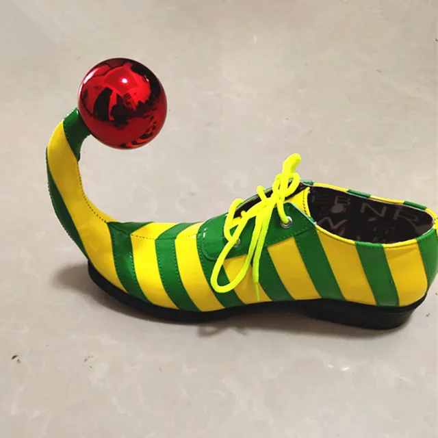 Stripe Clown Shoes Adult Men Cocked Funny Shoes Clown Makeup Joker  Accessories Masquerade Party Halloween Carnival Cosplay - Shoes - AliExpress