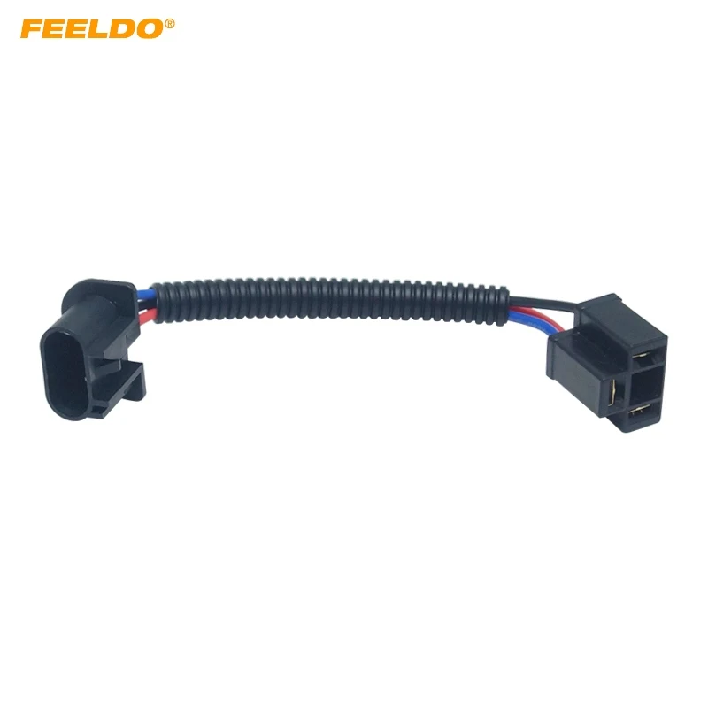

FEELDO 1Pc Car HID LED Bulb Headlight Plug Adapter H4 To H13 Car Light Cord Connector Wire Harness Cable #AM5974
