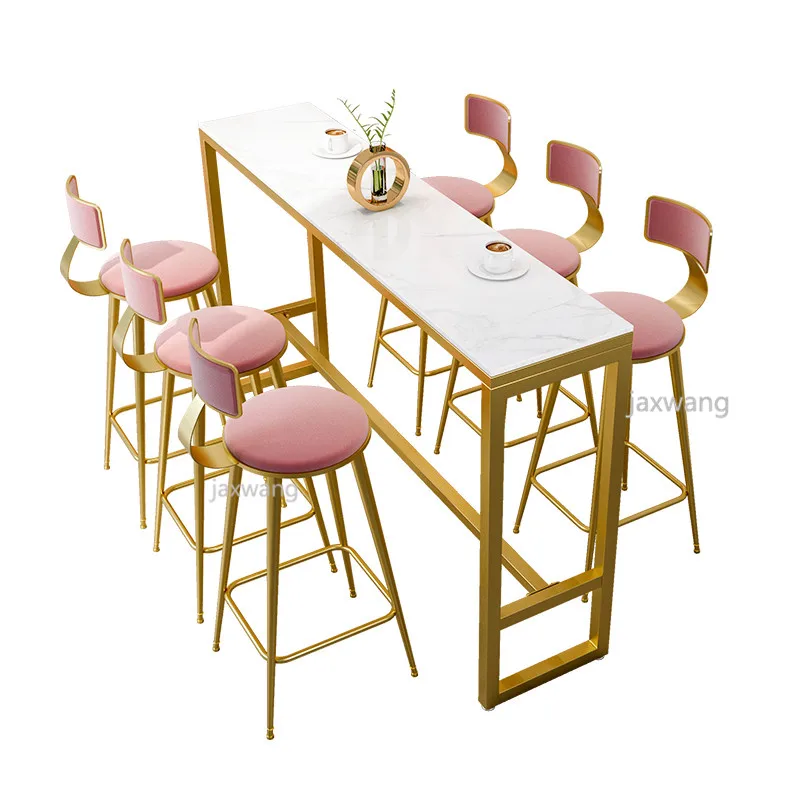 Скандинавский светильник роскошный простой барный столик стул спинка высокий