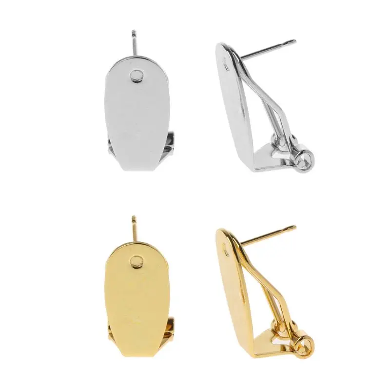 20Pcs Clip-On Base Setting Earrings Converters Non-Pierced Ears Jewelry Making