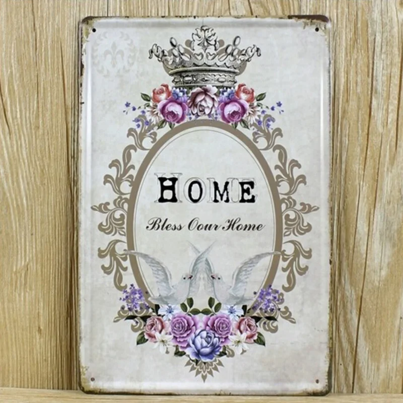 Жестяные винтажные металлические знаки Bless Come Home жестяная ретро-табличка