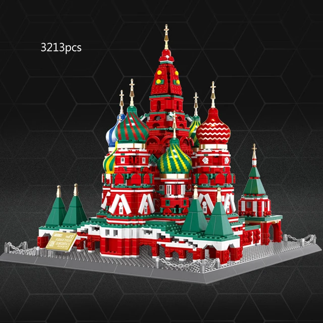 Nanobricks World Famous Historical Architecture Micro Block Russia Moscow Saint Basils Cathedral Model Building Brick Toys 2