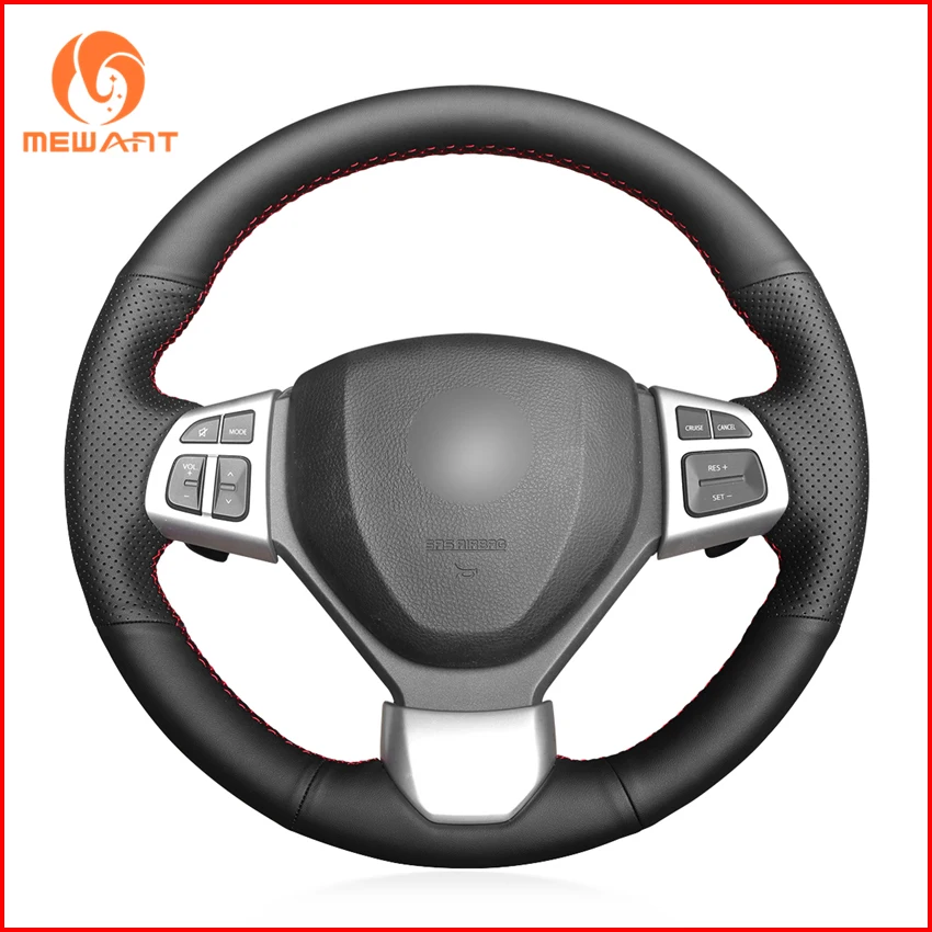 MEWANT черная искусственная кожа ручная работа для Suzuki Swift Sport 2012 2017 / Vitara S 2016 2019|Чехлы