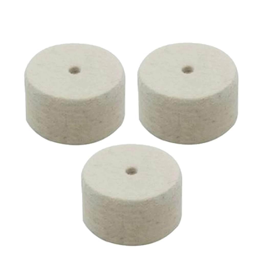 Pack of 3 Wool Drum Set Pedal Beater Hammer Head Felt Pads 1.92 x 1.18 x 0.23inch for Drum-player