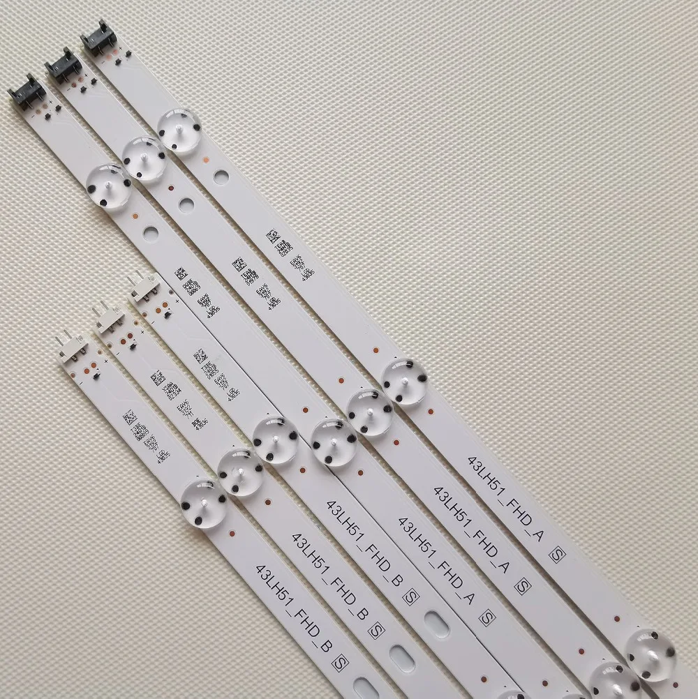 5 Set LED strip For 6916L-0962A 0962B LG 43LH5100 43LH5700 43LF510V LF51_FHD_A LF51_FHD_B LGE_WICOP_FHD 43INCH_REV00_A/B_150511 kitchen led strip lights