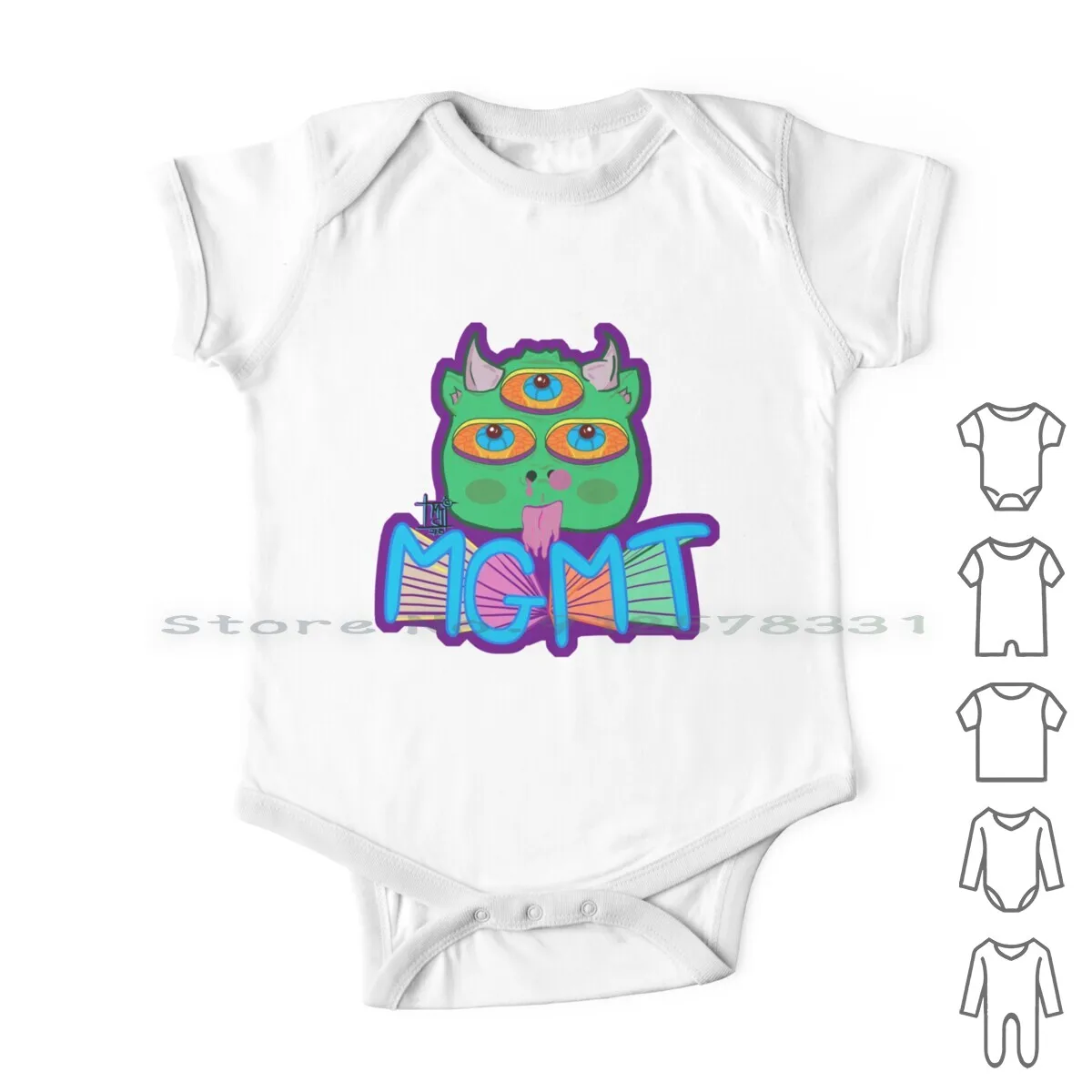 

Mgmt Newborn Baby Clothes Rompers Cotton Jumpsuits Mgmt Fanart Music Monster Kids Illustrator Merry J Merryjink Graphicart
