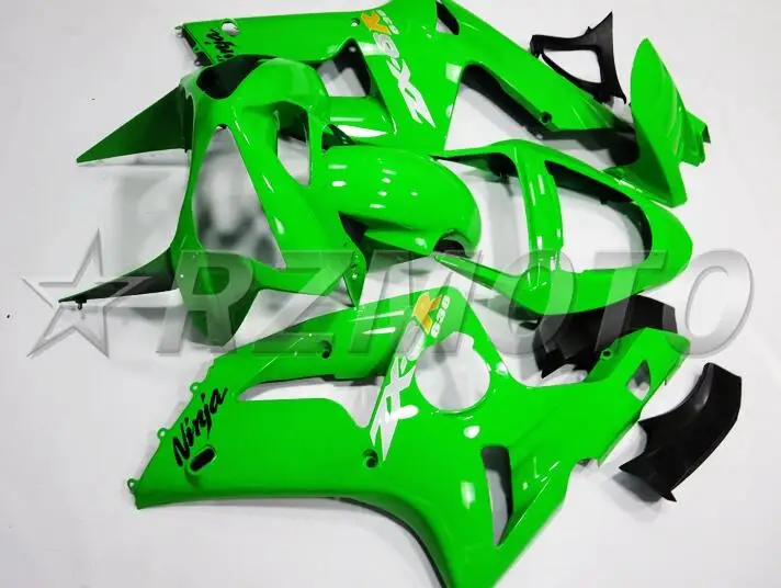 ABS полный обтекатель, пригодный для Kawasaki ZX6R 2003 2004 Мотоцикл Обтекатели ZX-6R 03 04 Ninja 636 комплект кузова на заказ зеленые огни