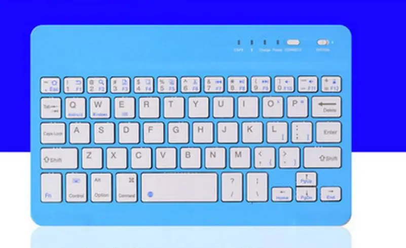 Мини Bluetooth клавиатура беспроводная клавиатура для iPad Apple Mac планшет клавиатура для телефона универсальная для IOS Android Windows - Цвет: 7 8 inch blue