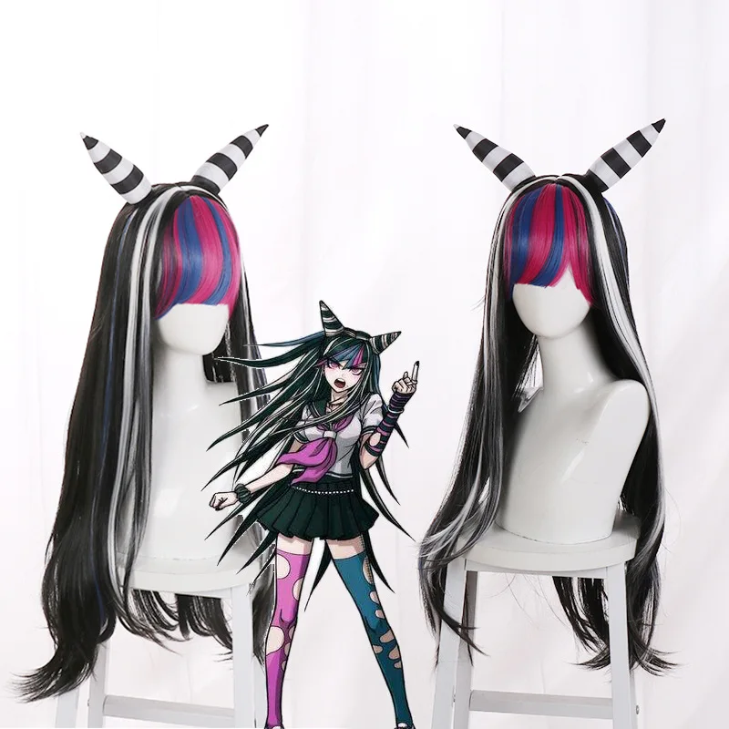 

Anime Danganronpa2 Mioda Ibuki Cosplay Wig Horn Shape Braided Halloween Wigs
