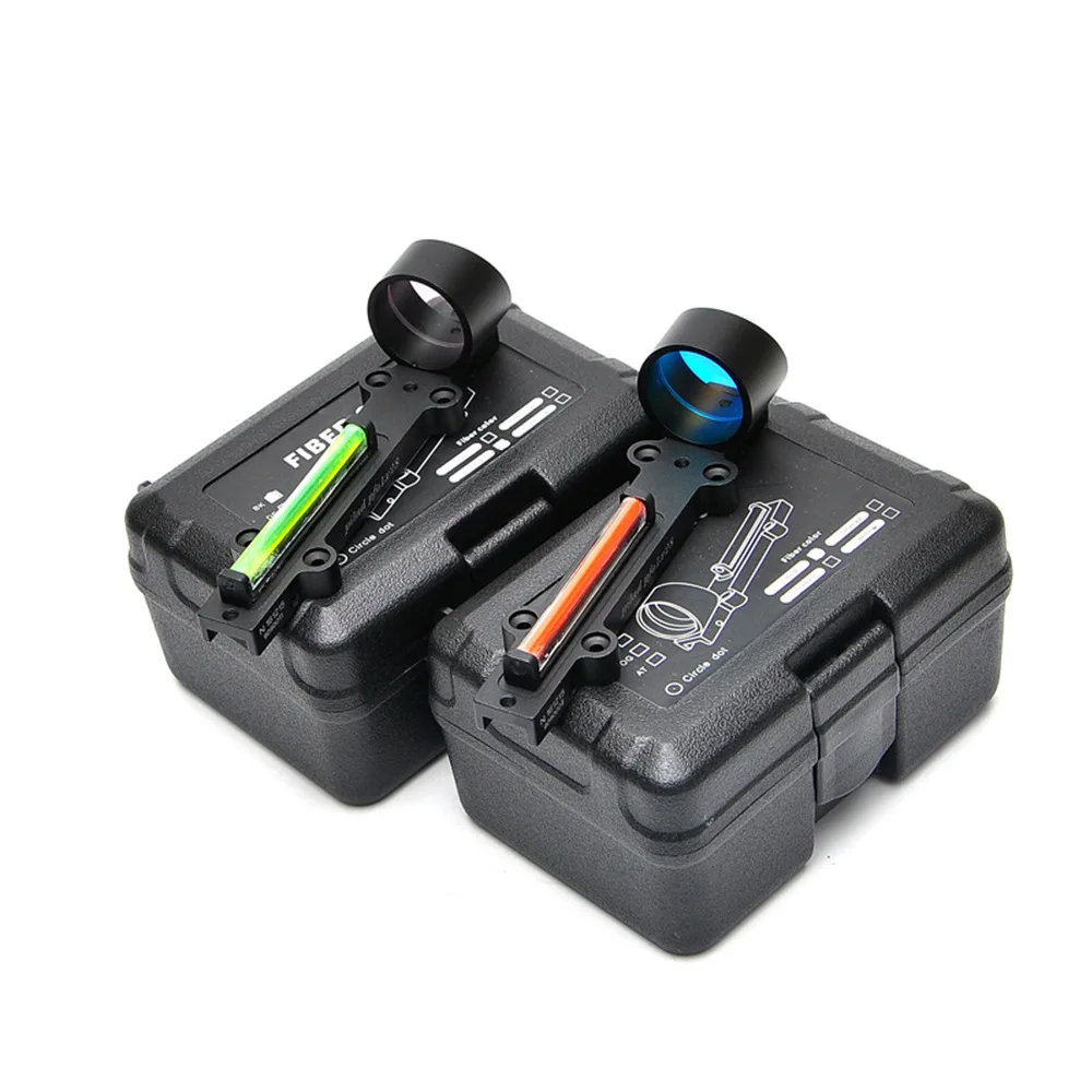 

2020 Christmas gift 1x28 red and green optical fiber tactical inner red dot sight suitable for shot gun rail hunting shooting